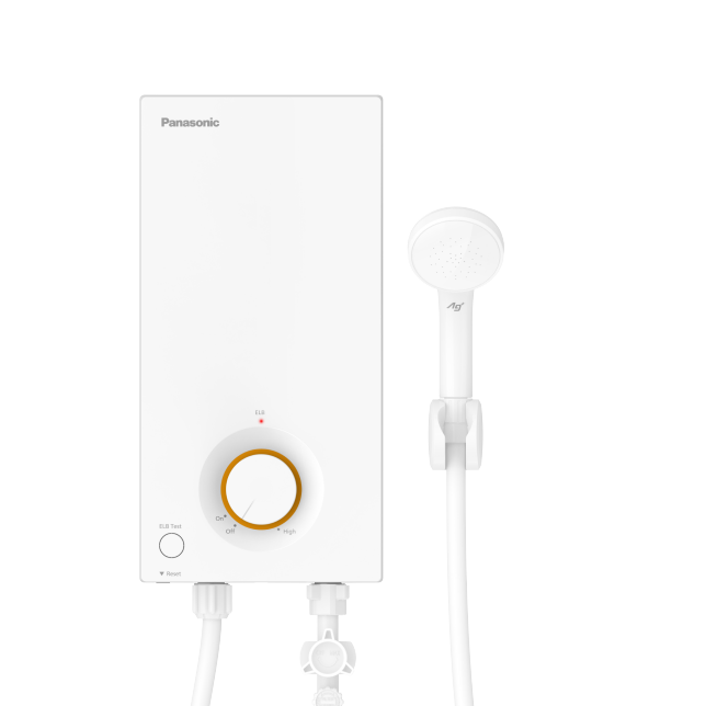 PANASONIC เครื่องทำน้ำอุ่น ขนาด 4500วัตต์ รุ่น DH-4VL1 พานาโซนิค Water Heater High Power, 9ระบบความปลอดภัย, เคลือบสารAG+ยับยั้งแบคทีเรีย, ประหยัดไฟเบอร์5,